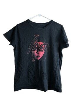 Buffy the Vampire Slayer Graphic Tee Shirt Medium Slayer Metal Band Parody Black